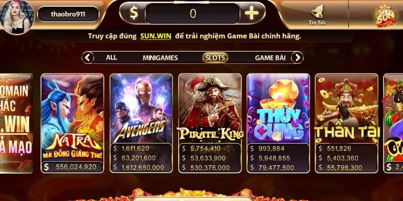 Game slot siêu hấp dẫn tại Sunwin
