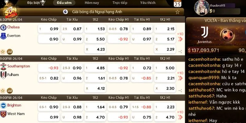 Thể thao ảo và cá cược thể thao tại Sunwin